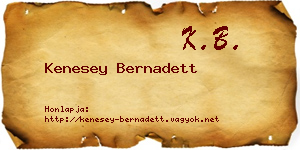 Kenesey Bernadett névjegykártya